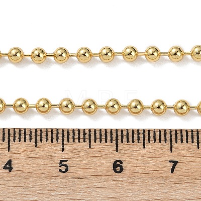 Rack Plating Brass Ball Chain Necklaces for Women NJEW-G102-01A-G-1