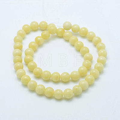 Natural Mashan Jade Round Beads Strands G-D263-4mm-XS06-1