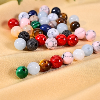 400Pcs 10 Style Natural & Synthetic Gemstone Beads Strands G-SZ0001-50-1