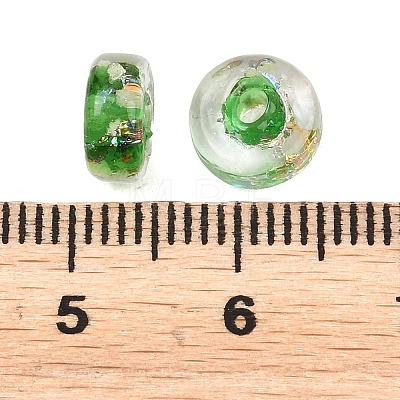 Luminous Handmade Foil Glass Beads LAMP-P020-01A-01-1