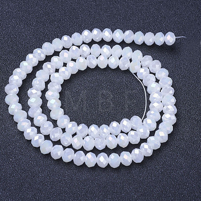 Electroplate Glass Beads Strands EGLA-A034-J8mm-B07-1
