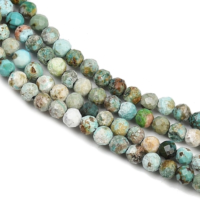 Natural HuBei Turquoise Beads Strands G-L628-B02-3mm-01-1