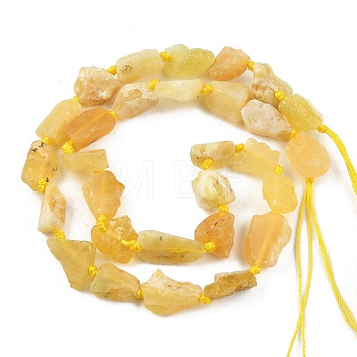 Raw Rough Natural Yellow Opal Beads Strands G-D101-A04-1