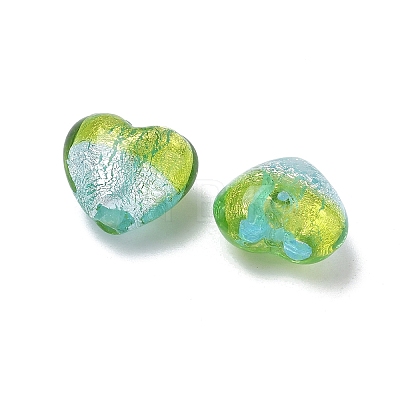 Handmade Silver Foil Glass Beads LAMP-F043-02C-1
