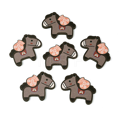 Printed Wooden Pendants WOOD-T033-01A-1