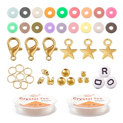 DIY Polymer Clay heishi Beads Bracelet Making Kits DIY-FS0002-30-1