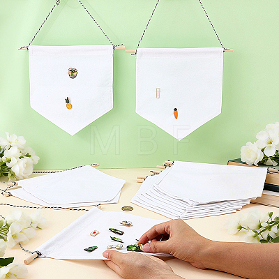 Polycotton Wall Hanging Brooch Jewelry Banner Holder AJEW-WH0596-833C-1