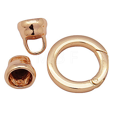 Brass Spring Gate Rings KK-A001-G-1-1