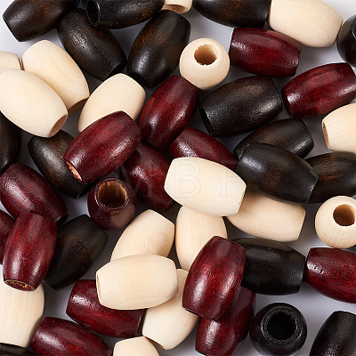 60Pcs 3 Colors Wooden Beads WOOD-CD0001-12-1
