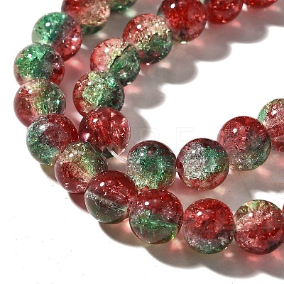 Crackle Glass Beads Strands CCG-C002-6mm-12-1