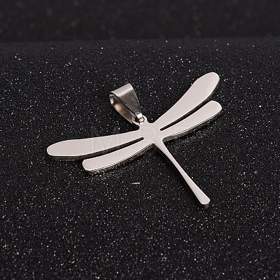 Tarnish Resistant Boy Jewelry Original Color 201 Stainless Steel Dragonfly Pendants STAS-I032-210-1