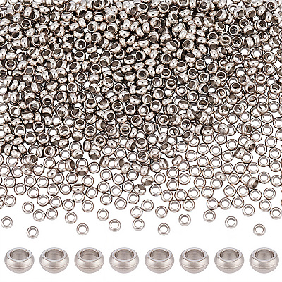 800Pcs 304 Stainless Steel Spacer Beads STAS-BBC0009-76C-1