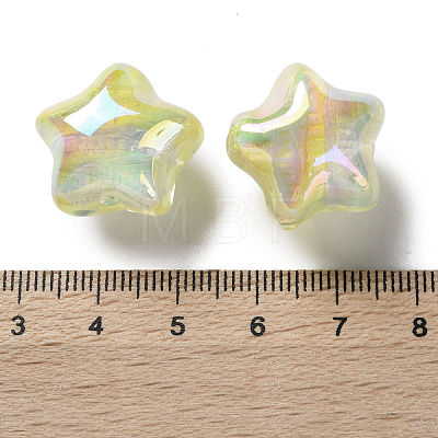 UV Plating Transparent Acrylic Beads TACR-P012-01A-05-1