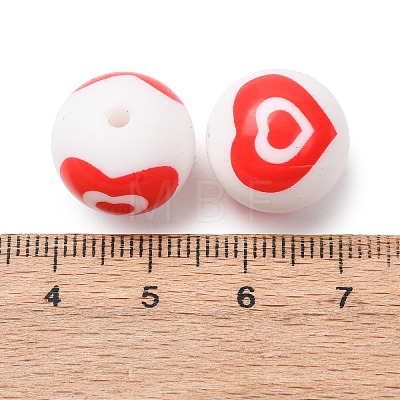 Food Grade Eco-Friendly Printed Silicone Beads SIL-A013-01A-14-1