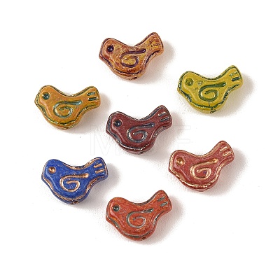 Baking Paint Glass Beads DGLA-G004-02F-1