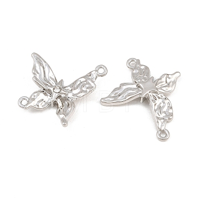 Alloy with Rhinestone Connector Charms RB-CBA7AC6-02P-02-1