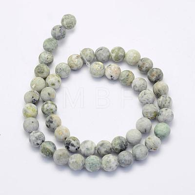 Natural Crazy Agate Beads Strands G-G707-8mm-B12-1