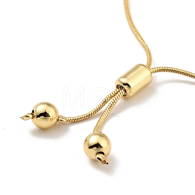 Rack Plating Brass Round Beaded Slider Bracelet for Women BJEW-B066-01A-03-1