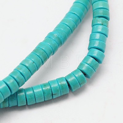 Dyed Synthetic Turquoise Beads Strands G-P083-8mm-83K-1