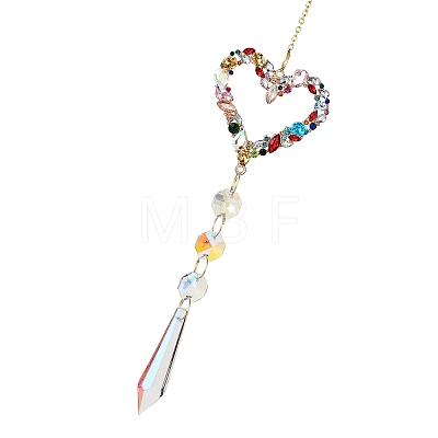 Alloy Rhinestone Hanging Ornaments HJEW-E012-02G-01-1