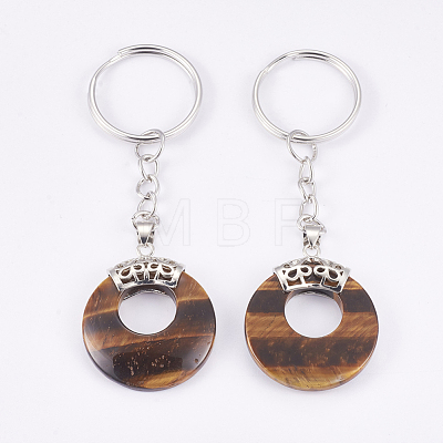 Natural Tiger Eye Keychain KEYC-P041-D21-1