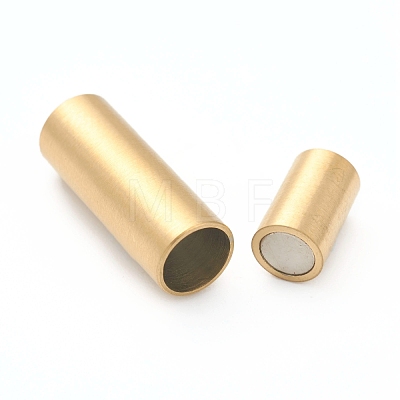 304 Stainless Steel Magnetic Clasps with Glue-in Ends STAS-B017-01B-G-1