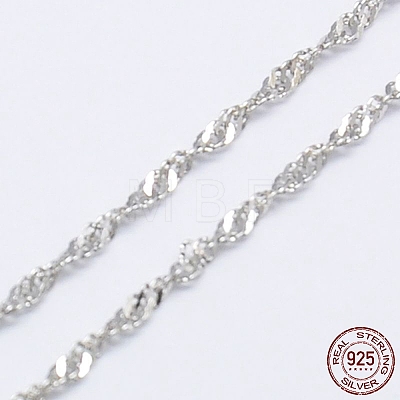 925 Sterling Silver Rope Chains Necklaces X-STER-E007-2B-1
