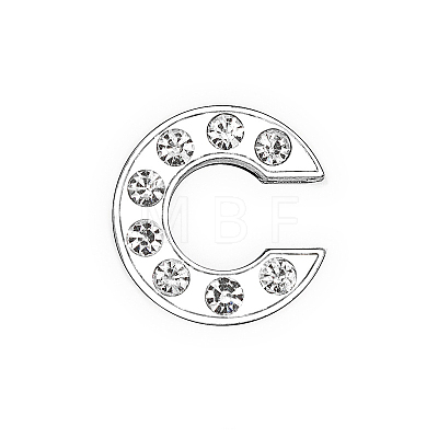 Eco-Friendly Zinc Alloy Slide Charms ALRI-WH0001-01P-C-1