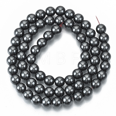 Non-magnetic Synthetic Hematite Beads Strands X-G-Q892-6mm-1