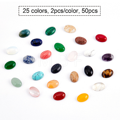 Natural & Synthetic Gemstone Cabochons G-FH0001-13-1