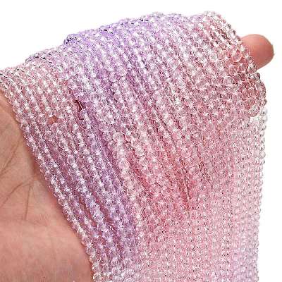 Transparent Painted Glass Beads Strands DGLA-A034-T4mm-A05-1