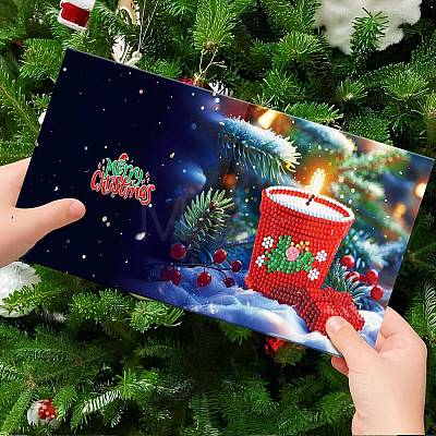 Christmas DIY Diamond Painting Greeting Card Kits PW-WGAFD54-01-1