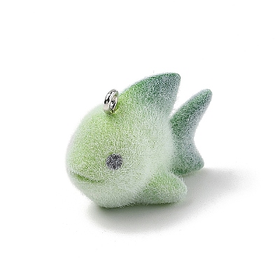 Flocky Resin Pendants FIND-A061-01A-1