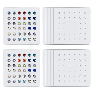 Acrylic Stud Earring Organizer Display Cards CDIS-WH0020-40A-01-1