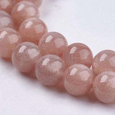 Natural Sunstone Beads Strands G-J157-6mm-07-1