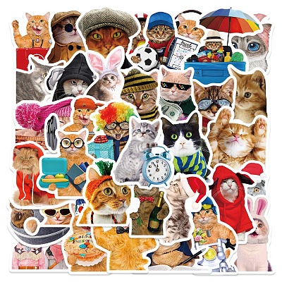 50Pcs 50 Styles Paper Cartoon Stickers Sets STIC-P004-23K-1