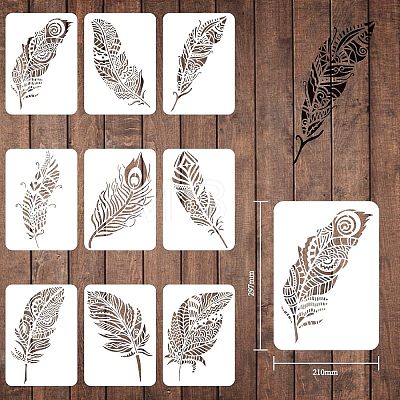 Plastic Reusable Drawing Painting Stencils Templates Sets DIY-WH0172-311-1