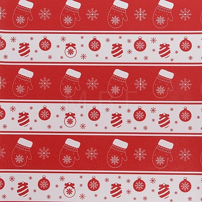 Christmas Theme Printed PVC Leather Fabric Sheets DIY-WH0158-61C-17-1