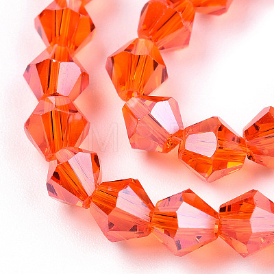 Electroplate Glass Beads Strands EGLA-Q118-6mm-A02-1