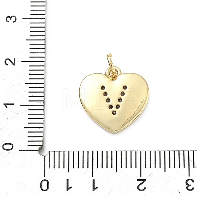 Brass Micro Pave Clear Cubic Zirconia Pendants KK-D229-01G-22-1