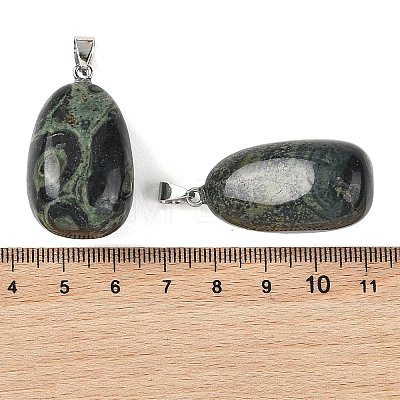 Natural Kambaba Jasper Tumbled Stone Pendants GG-K002-06H-1