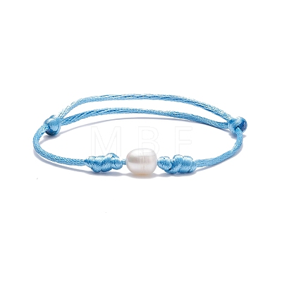 Natural Pearl Beaded Bracelet BJEW-JB08161-1