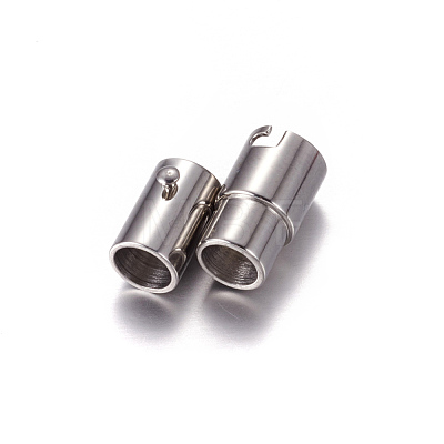 304 Stainless Steel Locking Tube Magnetic Clasps STAS-H019-3-1