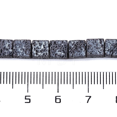 Frosted Natural Lava Rock Beads Strands G-E618-06-1