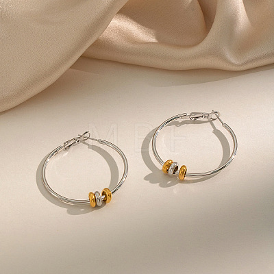 304 Stainless Steel Big Hoop Earrings for Women MA0702-2-1