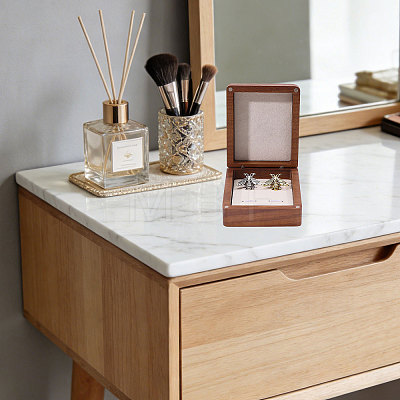 Wood Cuff-link Gift Storage Magnetic Boxes CON-WH0089-265B-1