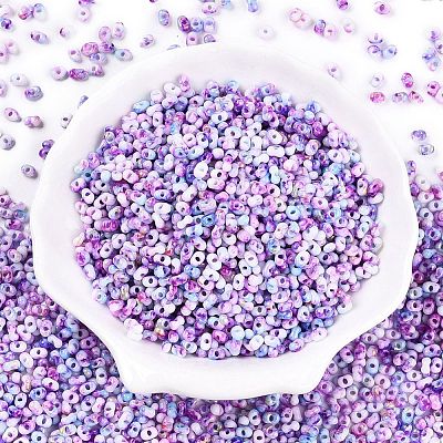 Baking Paint Glass Seed Beads SEED-C003-01K-1