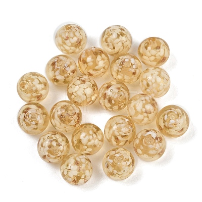 Handmade Gold Sand Lampwork Beads LAMP-H069-03A-1