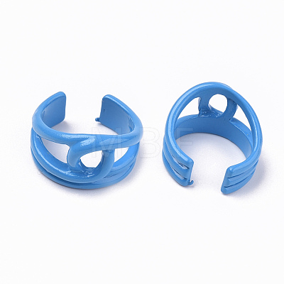 Spray Painted Alloy Cuff Rings X-RJEW-T011-22A-RS-1