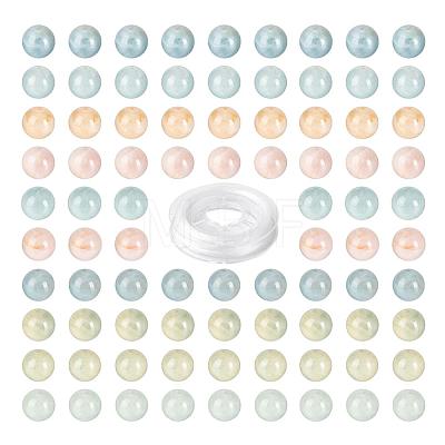 100Pcs 8mm Natural Morganite Round Beads DIY-LS0002-44-1